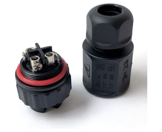 Водостойкий 3-полюсный разъем TTAF Elektronik розетка 250V 20A IP68 WPF-0300M20 – изображение 4