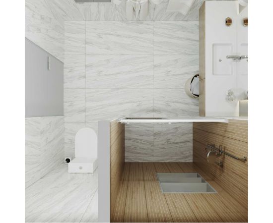 Душевая дверь Triton Слайд 120x185, белый, полосы Щ0000038520 – изображение 4