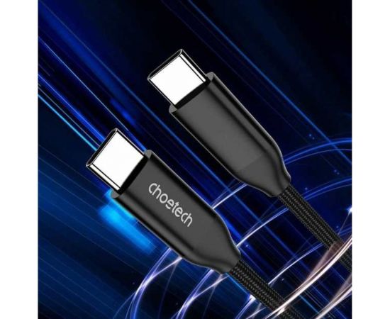 Кабель для передачи данных и зарядки Choetech USB Type C, PD 240 Вт, 480Mbps, нейлоновая оплетка, 2 м XCC-1036-BK – изображение 5