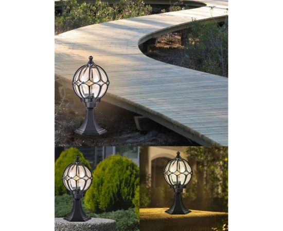 Садово-парковый светильник FERON PL3704 круглый на постамент 60W 230V E27, черный 06341 – изображение 5