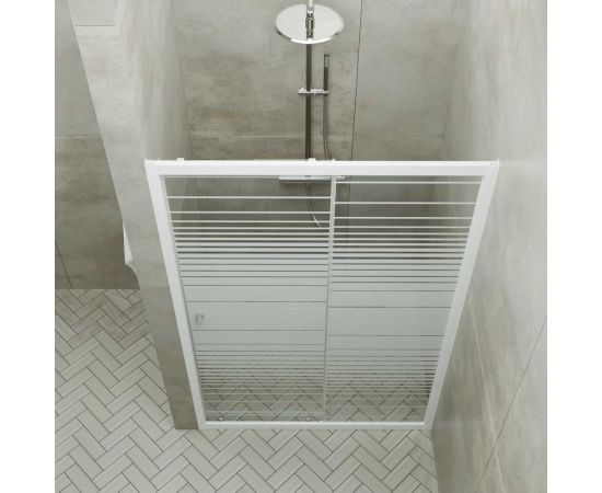 Душевая дверь Triton Слайд 120x185, белый, полосы Щ0000038520 – изображение 5