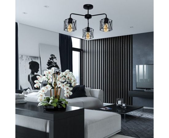 Потолочный светильник ЭЛЕТЕХ Стелла 131 черн.муар НПБ 01-3x60-202 Е27 ИУ 1005404669 – изображение 6