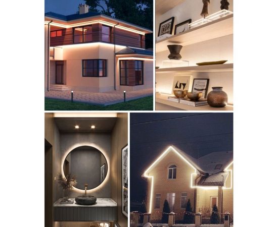 Светодиодная лента FERON 120smd(2835)/м 10вт/м 220v длина 25м, 4000k, ip65, ls710 48765 – изображение 6