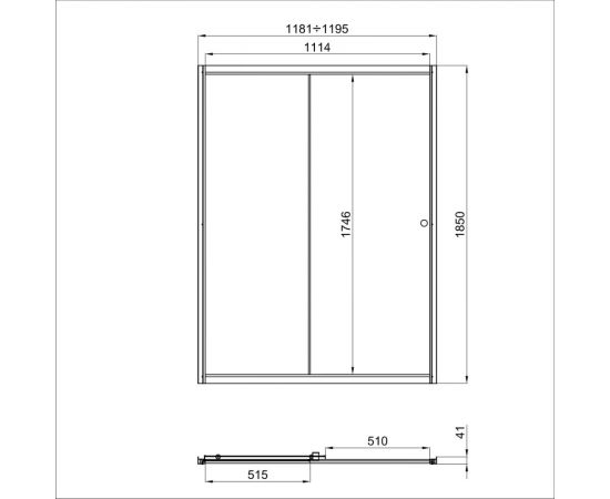 Душевая дверь Triton Слайд 120x185, белый, полосы Щ0000038520 – изображение 7
