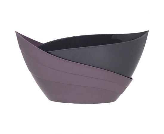Кашпо bmc КШ9063 Гармония сливовое/антрацит, 14.5 см, 1.5 л 063443 