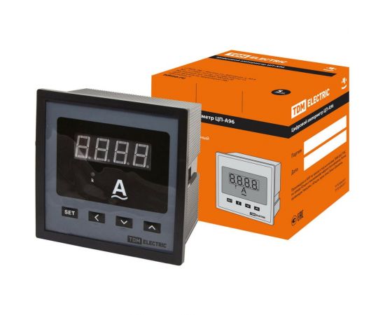 Цифровой амперметр TDM ЦП-А96 0-9999А-0.5-Р SQ1102-0523 