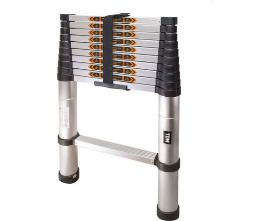 Алюминиевая телескопическая лестница TDM ЛТ-11 Алмаз 11 ступеней SQ1028-0401 