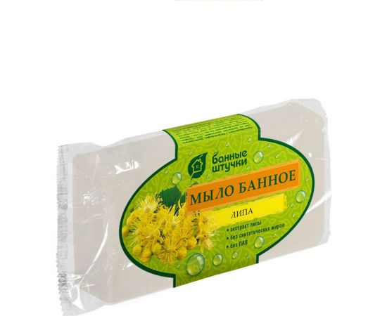 Кусковое банное мыло для бани и сауны Банные штучки липа, 100 г 33677 