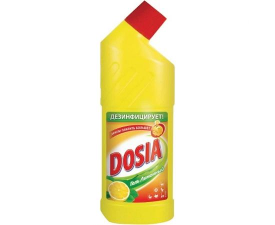 Чистящее средство для сантехники DOSIA Лимон, 750 мл, дезинфицирующий и отбеливающий эффект, гель 600345 