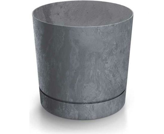 Кашпо с поддоном Prosperplast DPOP150E 425U TUBO P EFFECT диаметр 14.8 см, высота 14.7 см, темно-серое 067434 