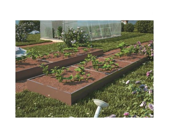 Оцинкованная грядка Благо 1x2 м, коричневая 93868 