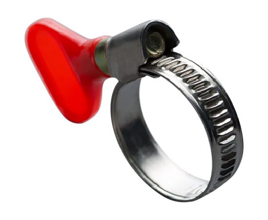 Червячный хомут с бабочкой СВК нержавеющий, w2/9 мм, 25 - 40 мм SVK-HW2040 