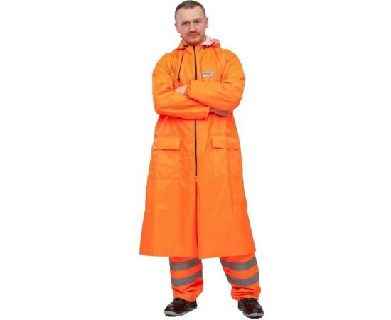 Плащ ООО Комус ПВХ Poseidon, оранжевый, р. 48-50, рост 170-176 446557 