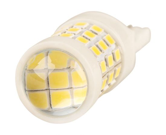 Автолампа SKYWAY диод t20 w21/5w, 12-24v, 51smd диода 2-конт. белая противотуманные, стопы, задний ход S08202102 