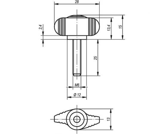 Ручка-барашек KIPP K0274.0006X25 – изображение 2