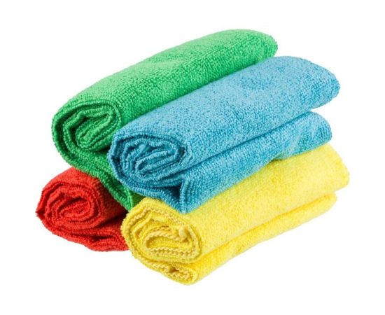 Хозяйственные салфетки Luscan микрофибра 30x30 см 220 гкв.м 4 штуки в упаковке 1604406 – изображение 2