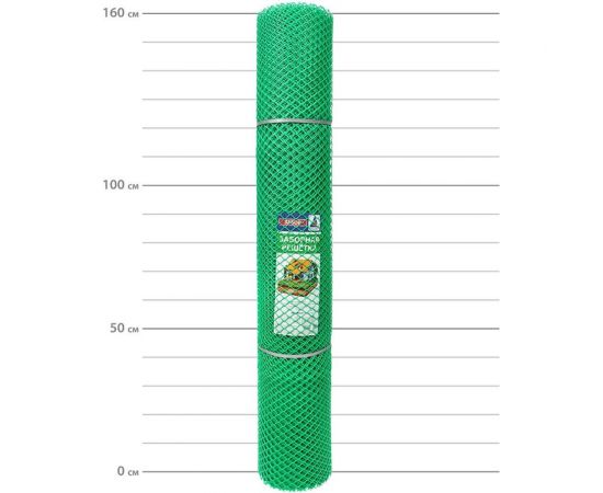 Заборная решетка Протэкт 18х18 мм, 10 м, зеленая Ф-18/1,6/10 з – изображение 2