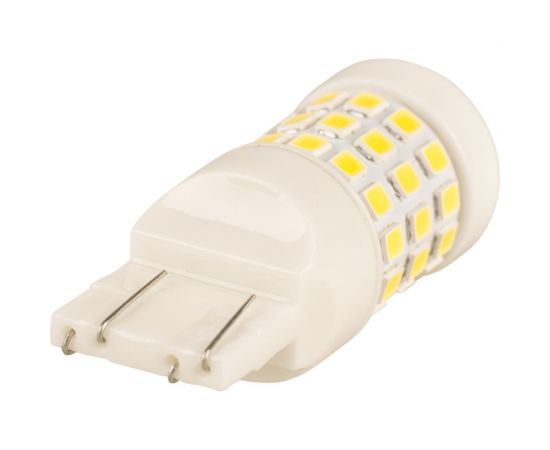 Автолампа SKYWAY диод t20 w21/5w, 12-24v, 51smd диода 2-конт. белая противотуманные, стопы, задний ход S08202102 – изображение 2