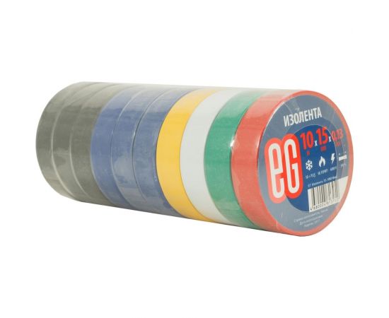 Изолента EG ЕВРОГАРАНТ 15-10 м, микс 12037 – изображение 3