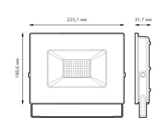 Прожектор Gauss BASIC 70W 6300lm 6500K 200-240V IP65 графитовый LED 1/10 688100370 – изображение 6