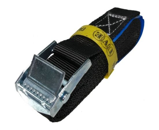 Стяжной ремень с пружинным замком UVE 250 кг, 2,5 м, 25 мм, черный RS-25-250-2,5-black 