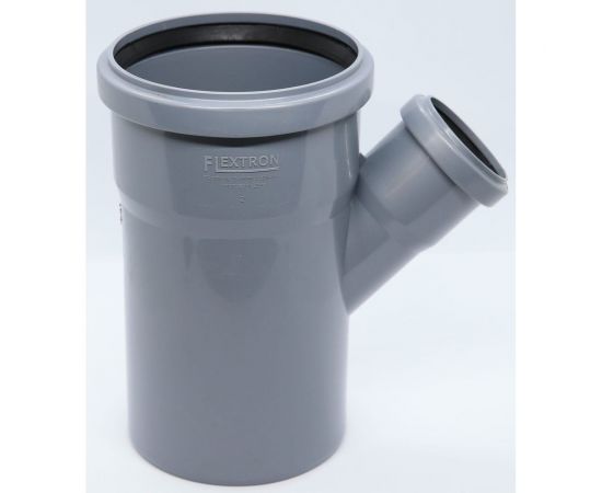 Тройник Flextron D 110 мм на D 50 мм 45 градусов, для внутренней канализации 140107 