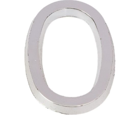 Самоклеящаяся цифра FUARO "0" ABS (50x37) CP хром 46917 