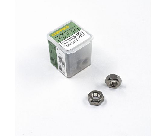 Гайка KREPFIELD нержавеющая, М10, DIN 934, А2, шестигранная, 10 шт. 934А2ГАЙКАМ10-10 