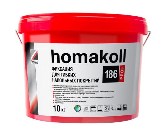 Морозостойкий клей фиксация Homakoll 186 Prof, 100-150 г/м2, 10 кг 115383 