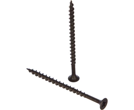Саморез Качественный Крепеж 4,2х64 потай, крупная резьба, оксид 360 шт 1000373 КЧ 