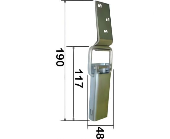 Чемоданная защелка без пружины MFK-TORG большая, оцинкованная 1-1 Z/Ч114 – изображение 2