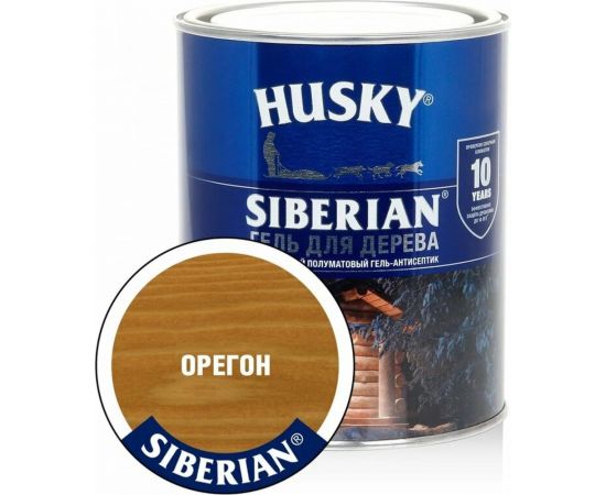 Гель-антисептик для дерева HUSKY SIBERIAN полуматовый орегон 0,9 л 25278 – изображение 2