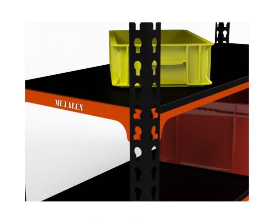Стол-верстак ООО Металекс 950x1000x600 мм, одна полка, оранжево-чёрный SVOPI951060 – изображение 2
