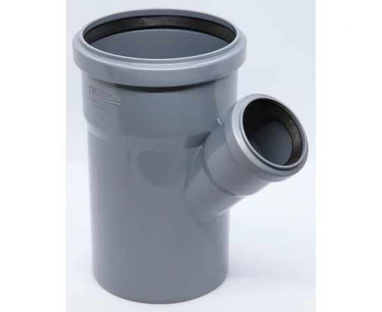 Тройник Flextron D 110 мм на D 50 мм 45 градусов, для внутренней канализации 140107 – изображение 2