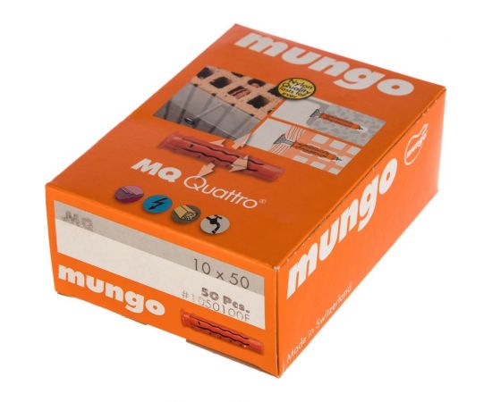 Нейлоновый дюбель 10x50 Mungo MQ 50 шт. MUN-1050100 – изображение 2