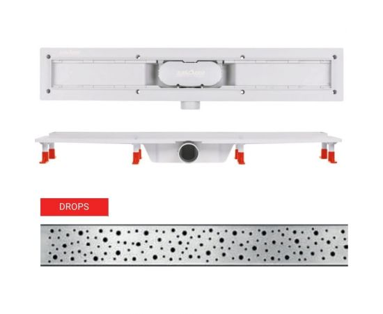 Душевой лоток Miano 900мм DROPS глянец, боковой слив D50 MS-90D – изображение 2