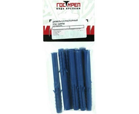 4-х распорный дюбель ГОСКРЕП усы+шипы 8х30 полипропилен 22 шт. 4-0011010 – изображение 2