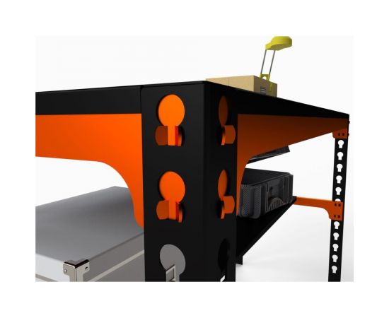 Металлический стол ООО Металекс Metalex 750x1000x500 мм, оранжево-чёрный SMMO751050 – изображение 2