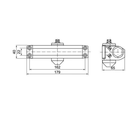 Доводчик Palladium 1025 D серебро 00003257 – изображение 3
