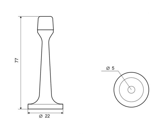 Ограничитель двери Palladium 06 H-01 SB матовая латунь 00011258 – изображение 3