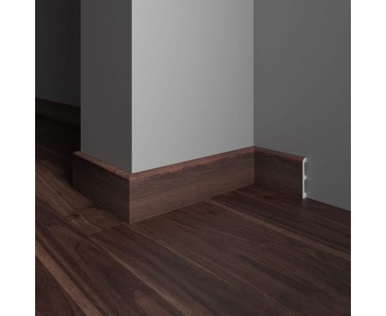 Плинтус напольный ударопрочный влагостойкий (дуб тобакко; 80Х13Х2400 мм) Decor-Dizayn 706-88SH – изображение 3