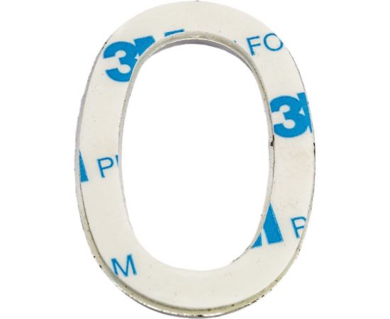 Самоклеящаяся цифра FUARO "0" ABS (50x37) CP хром 46917 – изображение 3