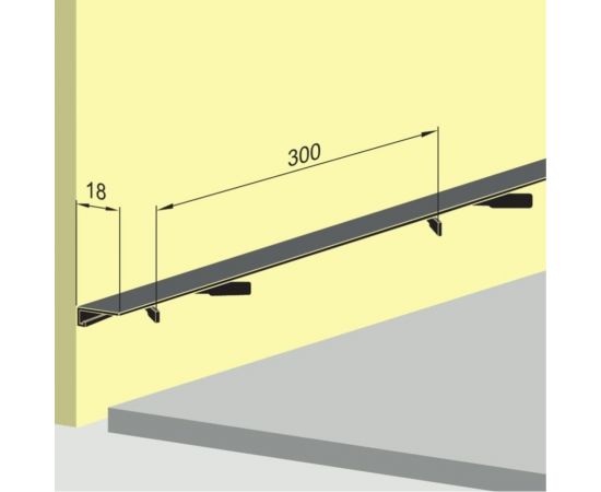 Микроплинтус 18мм 2,4м анод. черный матовый РУССКИЙ ПРОФИЛЬ 4680427121616 – изображение 3