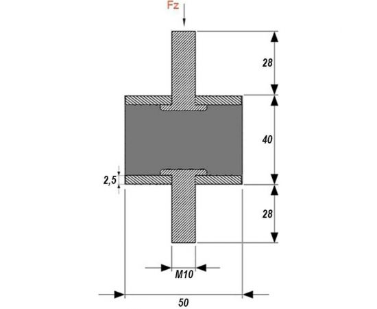 Резинометаллический буфер Алтервиа A00005.16005004010 – изображение 4