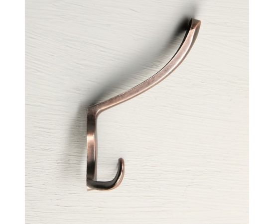 Мебельный крючок ТУНДРА KM301AC, трёхрожковый, цвет медь 1866162 – изображение 4