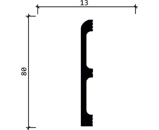 Плинтус напольный ударопрочный влагостойкий (дуб тобакко; 80Х13Х2400 мм) Decor-Dizayn 706-88SH – изображение 4