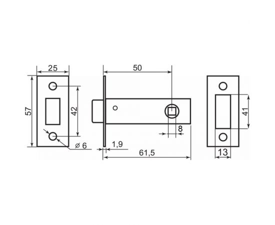 Межкомнатная защелка Palladium 100 M SC 00011564 – изображение 4
