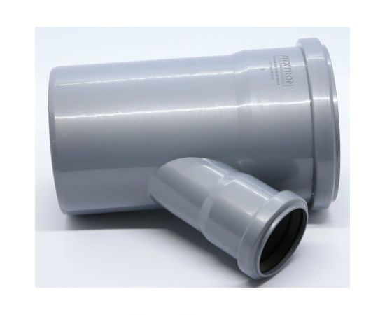 Тройник Flextron D 110 мм на D 50 мм 45 градусов, для внутренней канализации 140107 – изображение 7