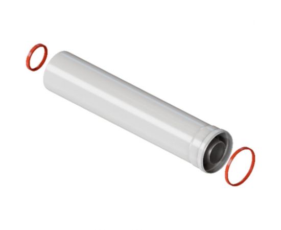 Коаксильный раструбный удлинитель дымохода ROMMER 60/100 l 1500 RCA-6010-001500 RG0091CSP6H5QE 