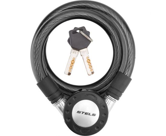 Трос-замок STELS 87708 длина 1200 мм, диаметр 12 мм, черный 540063 